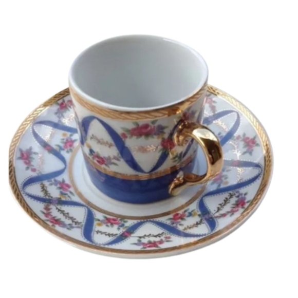 "A Special Place" Cute Cup & Saucer Gold Trim‎ with Floral Design - Picture 1 of 11